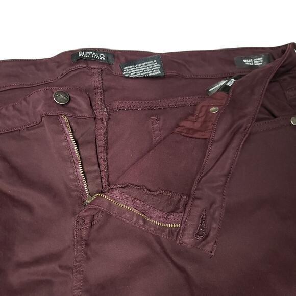 Buffalo David Bitton Burgundy Skinny Jeans Womens 16 Stretch Denim Casual - Picture 5 of 10